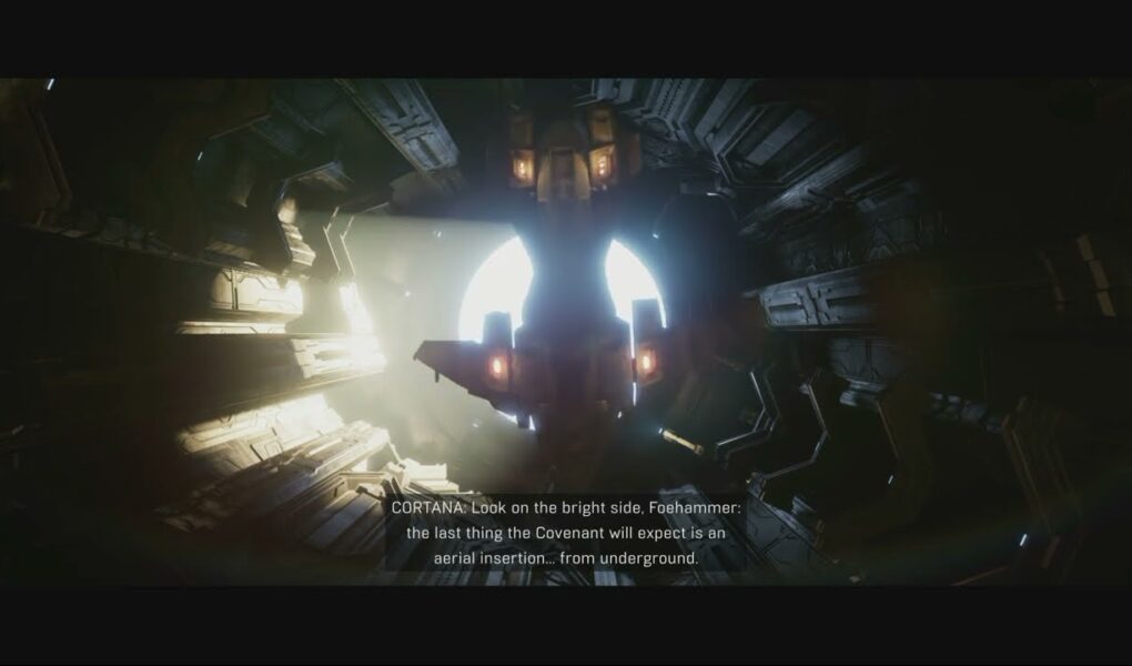 Halo Campaign Evolved – Assault On The Control Room: Foehammer Takes Pelican Underground Cutscene
