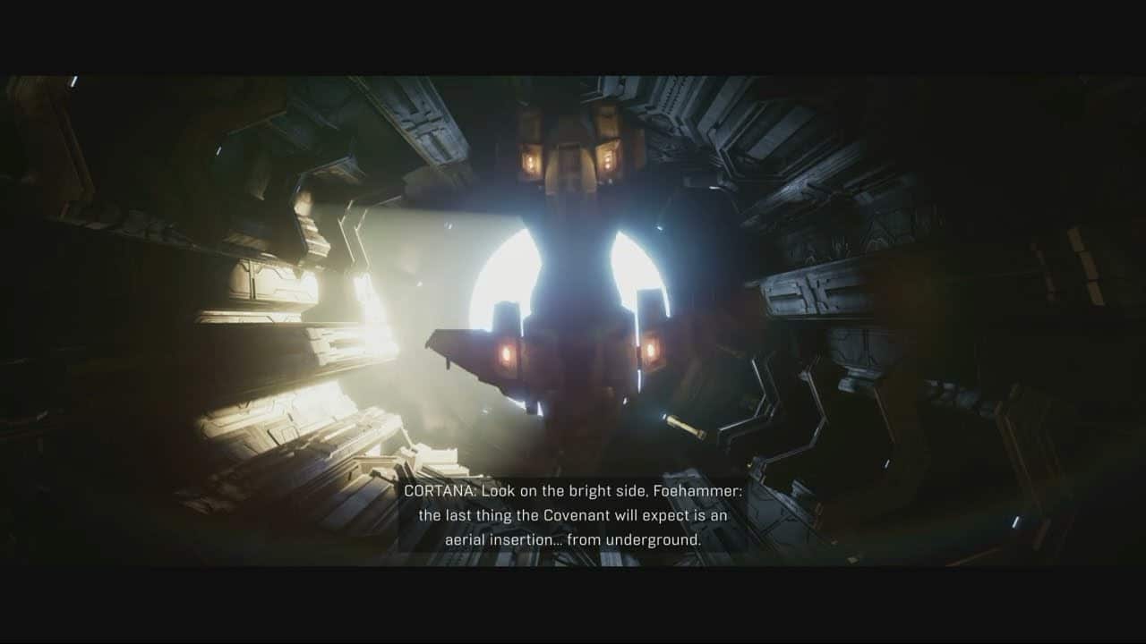 Halo Campaign Evolved – Assault On The Control Room: Foehammer Takes Pelican Underground Cutscene