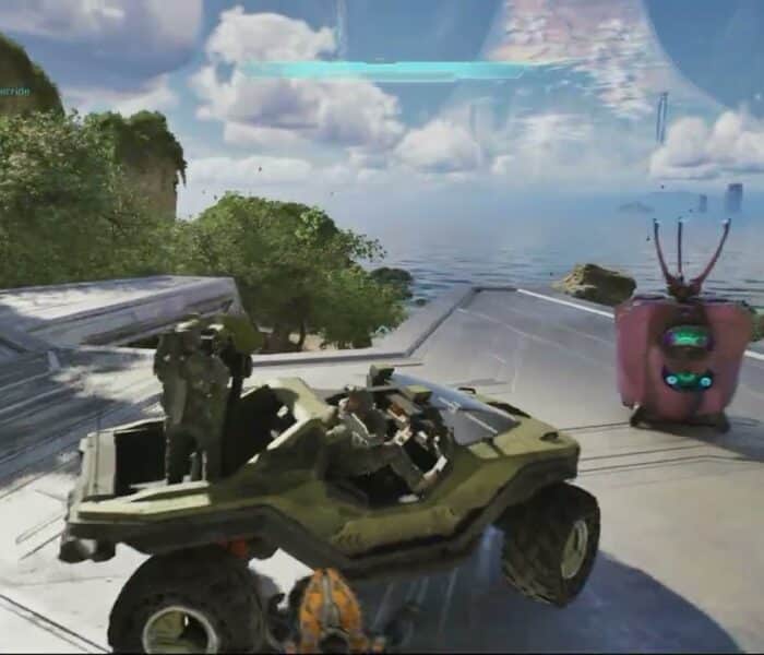 Halo Campaign Evolved – The Silent Cartographer: Find The Entrance To The Map Room: Warthog Gameplay