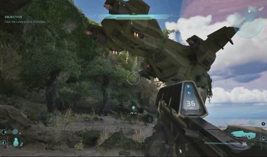 Halo Campaign Evolved – The Silent Cartographer: Clear The Landing Zone of Hostiles Gameplay