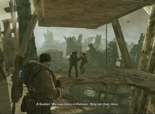 Gears of War 3 – Act 4: Get To The Lobby Car | Power Up Lobby | Defeat Former Humans | Elevator Ride