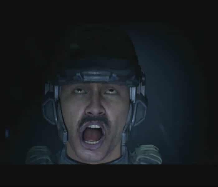 Halo Campaign Evolved – 343 Guilty Spark: Master Chief Watches Wallace Jenkins’ Flood Ambush Video