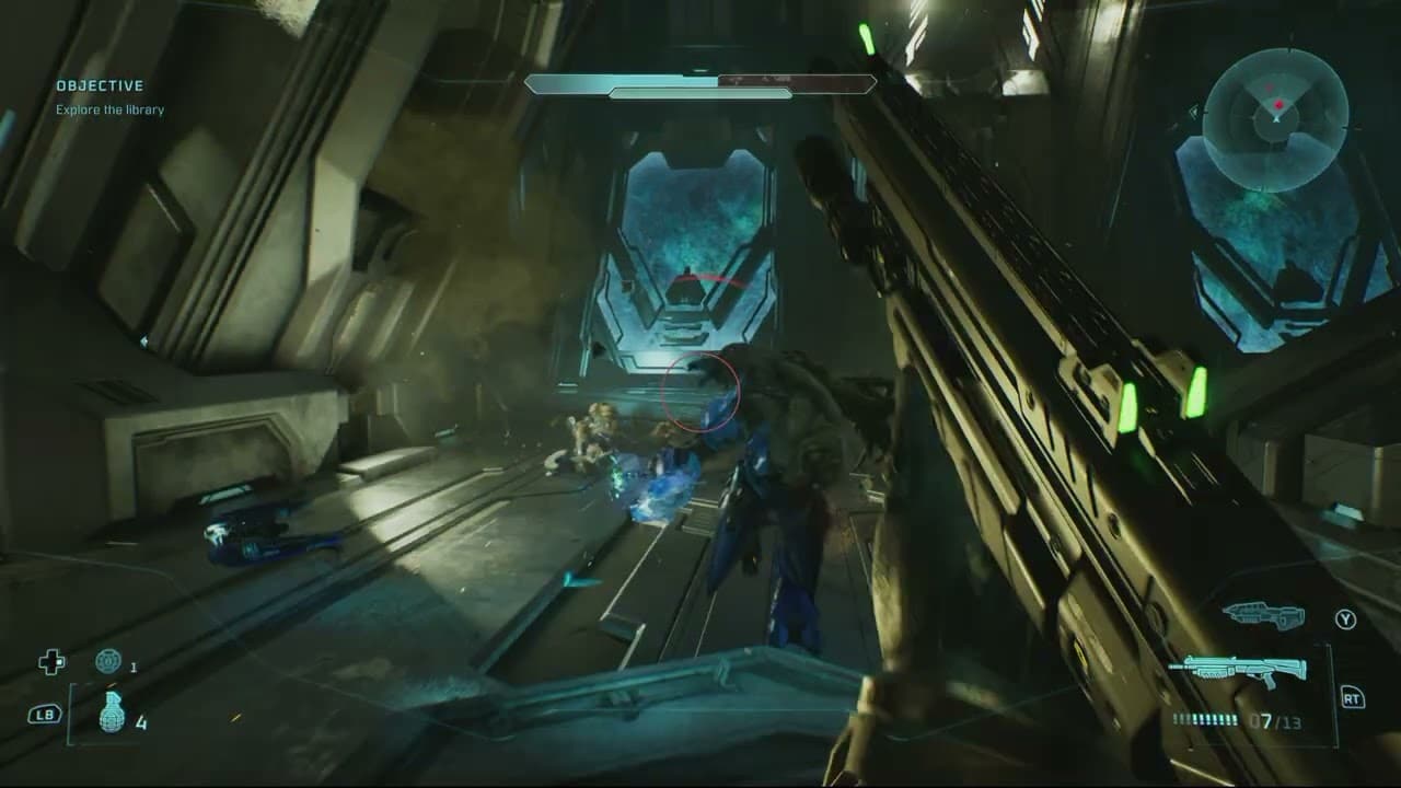 Halo Campaign Evolved – The Library: Follow The Monitor Through The Library | Survive The Flood
