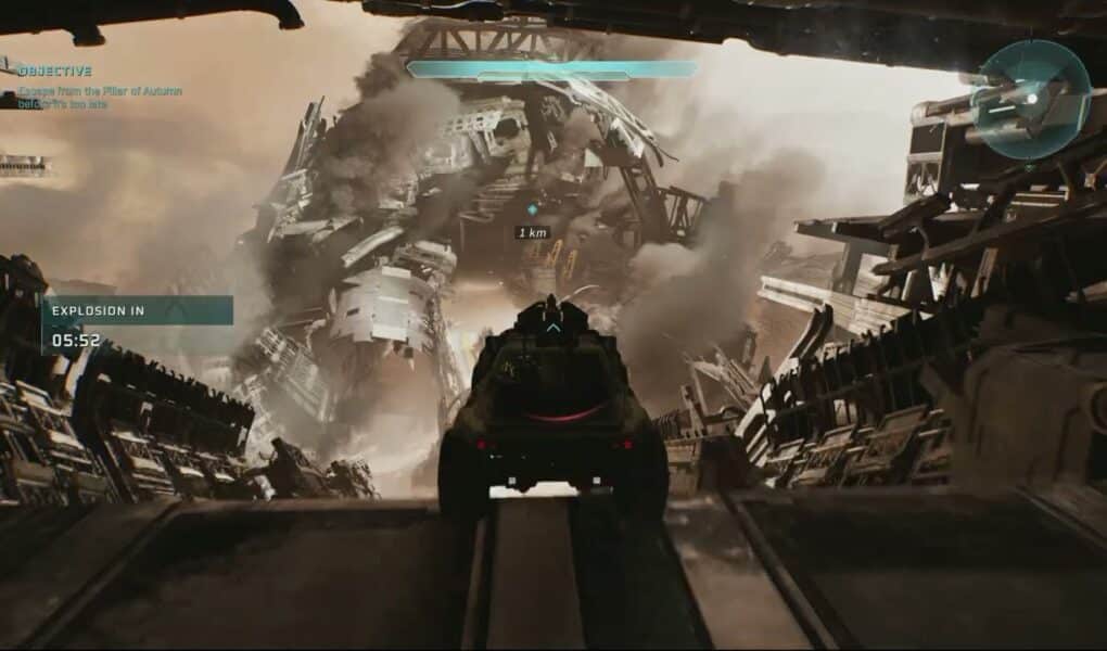 Halo Campaign Evolved – The Maw: Escape The Pillar of Autumn Warthog Action Set piece Sequence