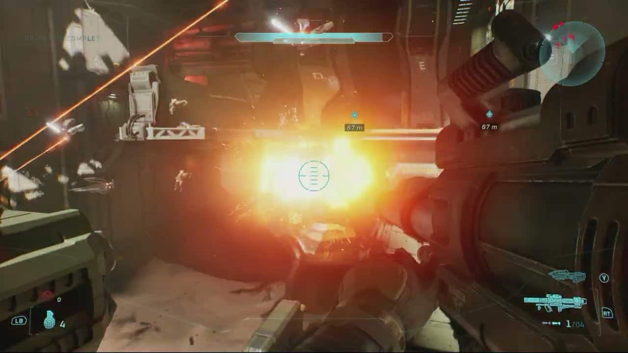 Halo Campaign Evolved – The Maw: Expose Cores and Destroy Them With a Rocket 4/4
