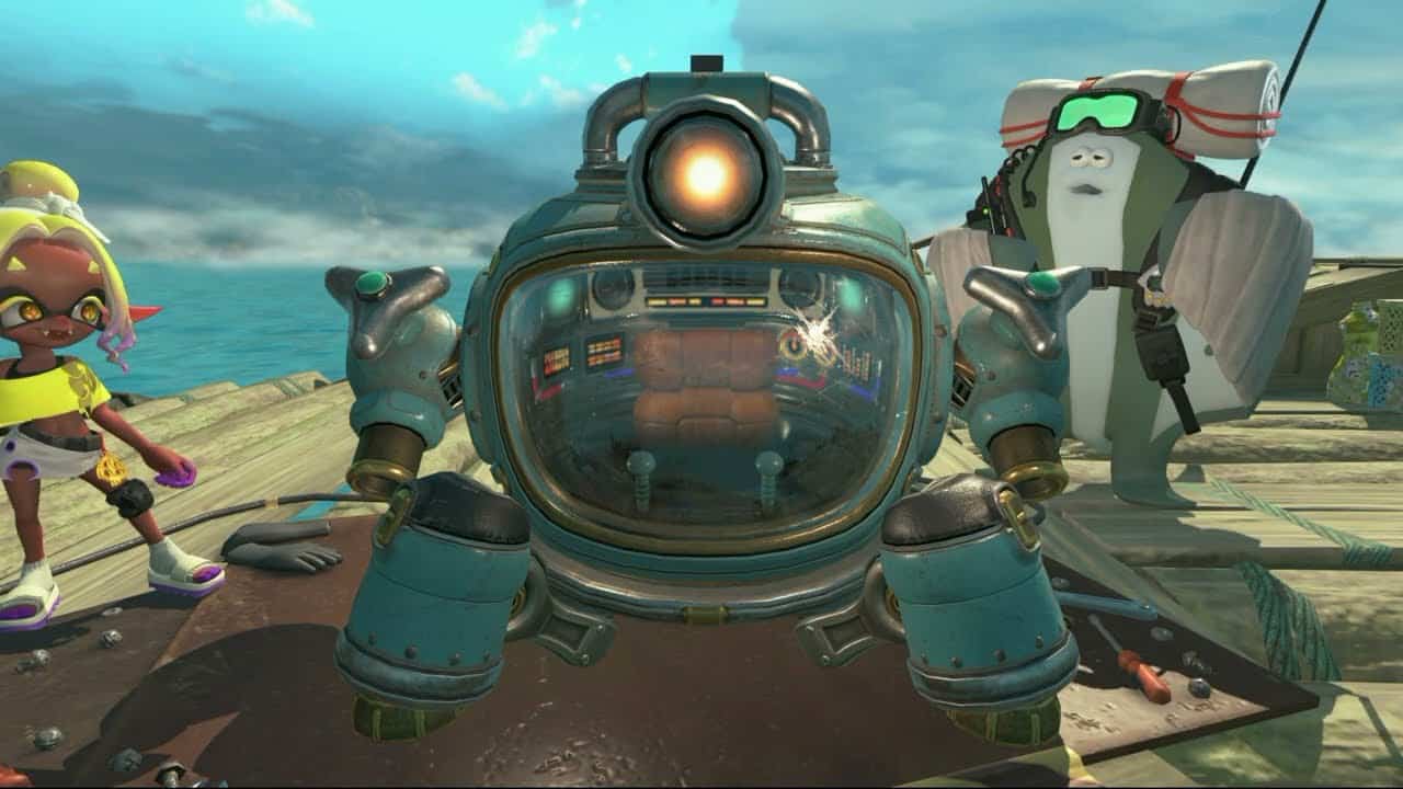 Splatoon Raiders – Lehlo Island: Mechanic Discovers First Buddy Bot Cutscene