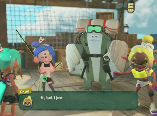Splatoon Raiders – Hideout Ship: Day 31 Since Crash | Deep Cut’s Hideout Materials Plan Cutscene