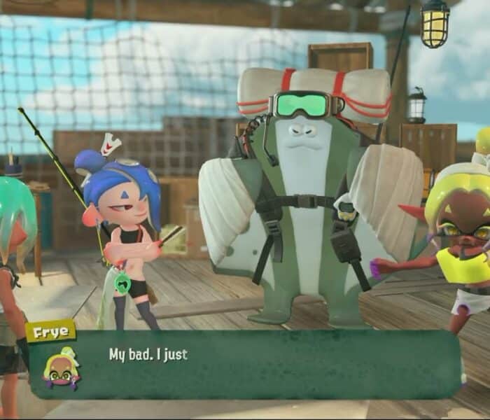 Splatoon Raiders – Hideout Ship: Day 31 Since Crash | Deep Cut’s Hideout Materials Plan Cutscene