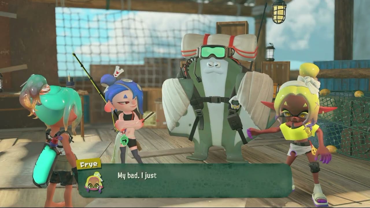 Splatoon Raiders – Hideout Ship: Day 31 Since Crash | Deep Cut’s Hideout Materials Plan Cutscene