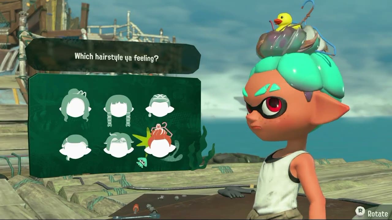 Splatoon Raiders – Hideout Ship: Customize Mechanic: Hair Style, Colors, Sound, Appearance, Eyes
