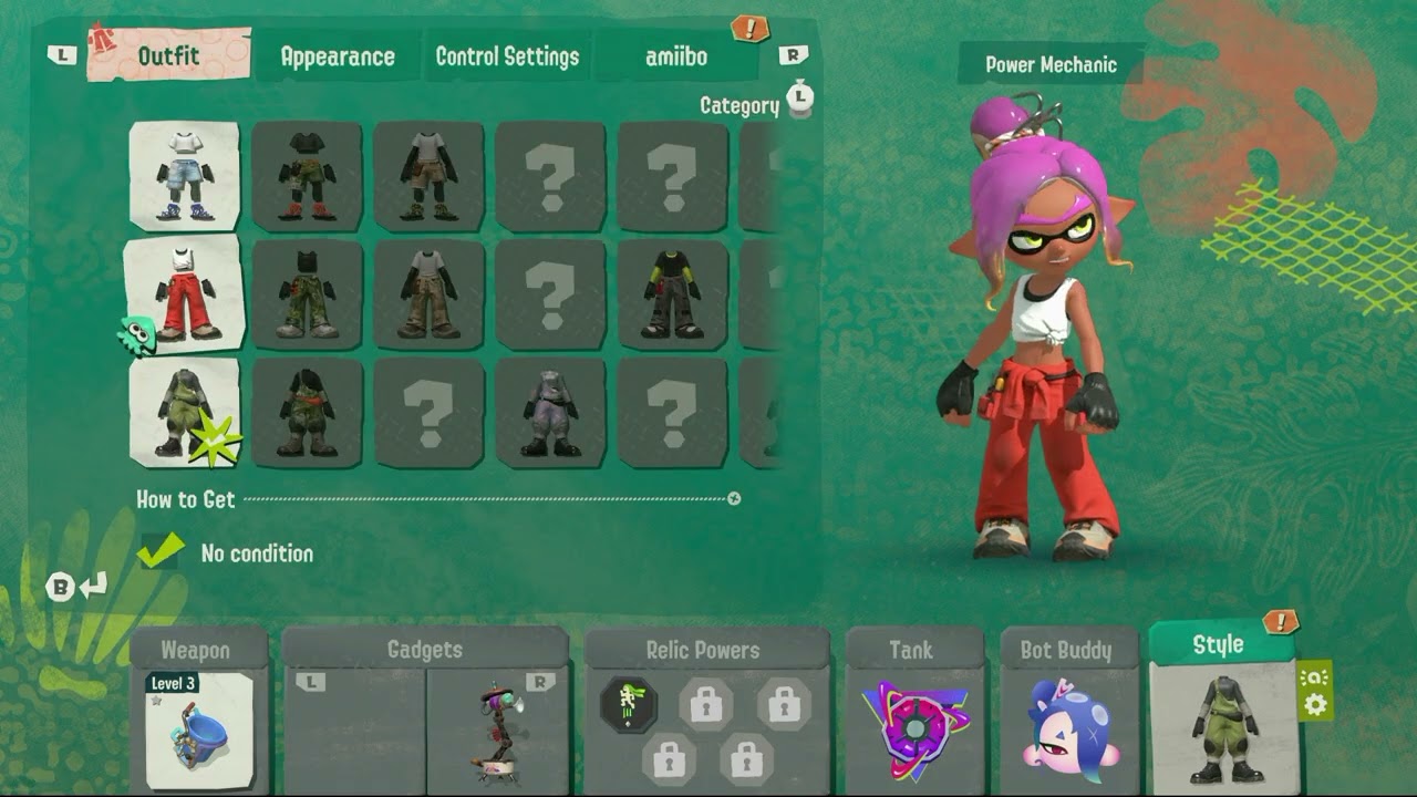 Splatoon Raiders – Hideout: “Relics Grant Special Relic Powers” Polyethlene Slosher | Change Outfits