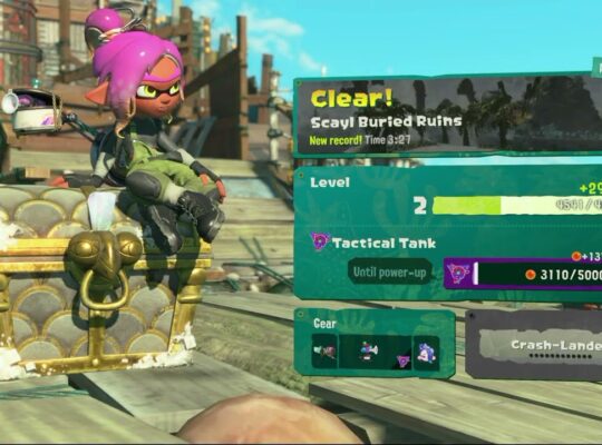 Splatoon Raiders – Scayl Buried Ruins: Spirhalite Islands Fog Clears Cutscene | Stats Clear