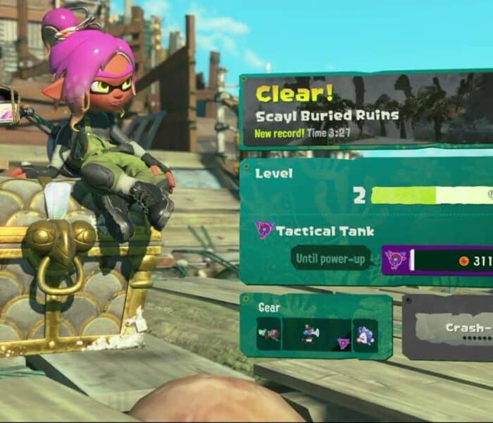 Splatoon Raiders – Scayl Buried Ruins: Spirhalite Islands Fog Clears Cutscene | Stats Clear
