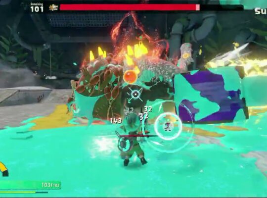 Splatoon Raiders – Scayl Buried Ruins: Defeat Thick Cut Salty Tongue | Collect the Treasure Chest