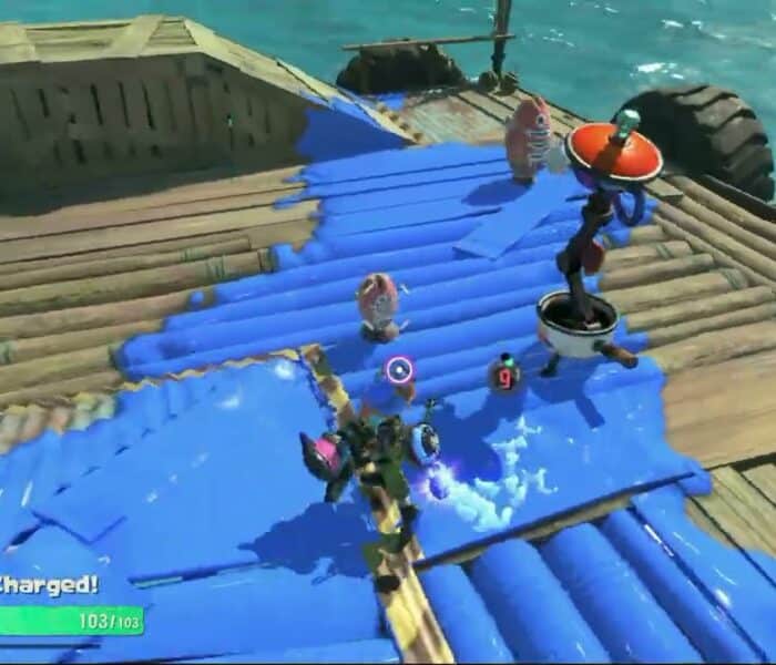 Splatoon Raiders – Hideout Ship: Add (Upgrade) Tinker Parts To Gadget | Steam Blaster Gameplay
