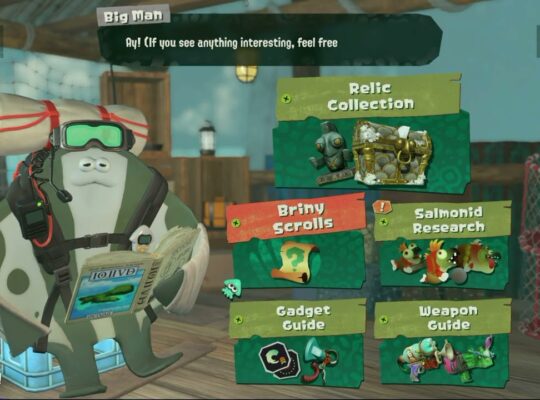 Splatoon Raiders – Hideout Ship: Big Man – Hoard: Briny Scrolls and Salmonid Research