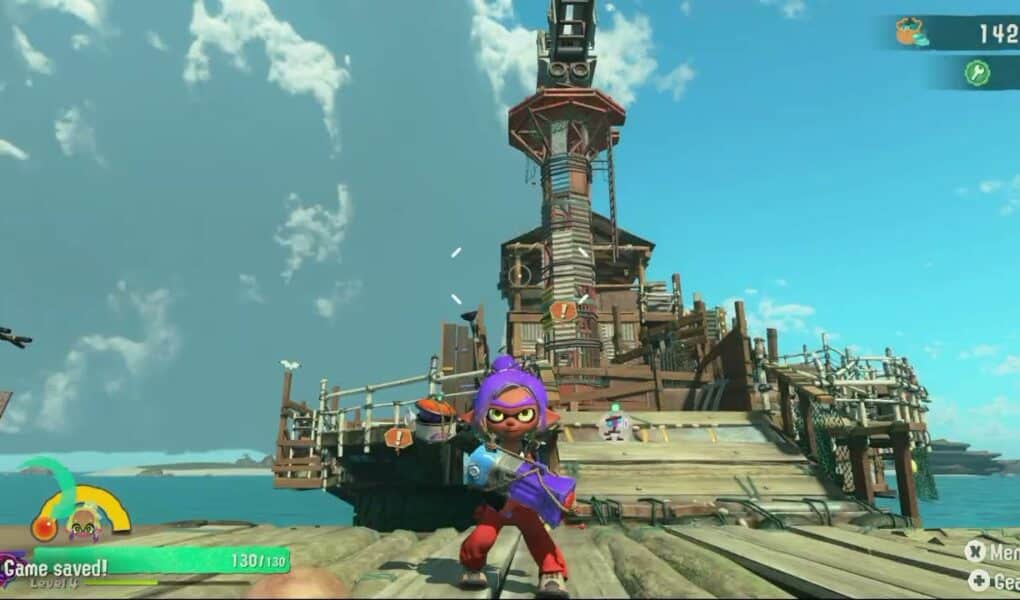 Splatoon Raiders – Hideout Ship: Waterwing Splattershot Jr Level 5 Change Weapons, Bot Buddy etc