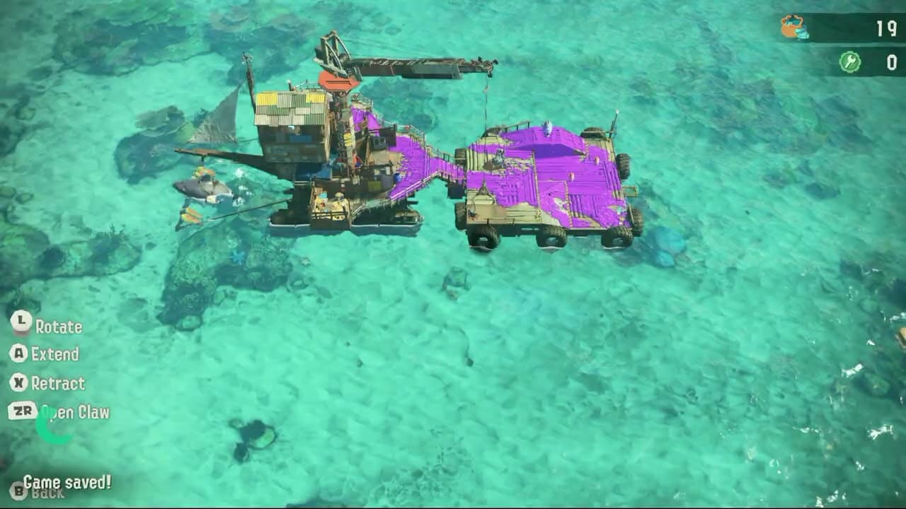 Splatoon Raiders – Hideout Ship: Operate Crane: Claw Grab a Crate (Spirhalite Shards)