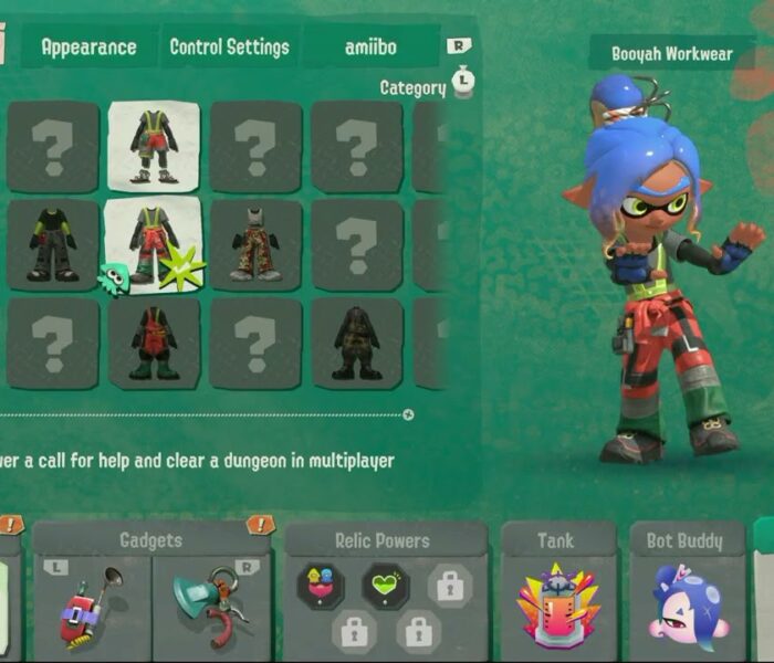 Splatoon Raiders – Booyah Workwear Outfit Appearance