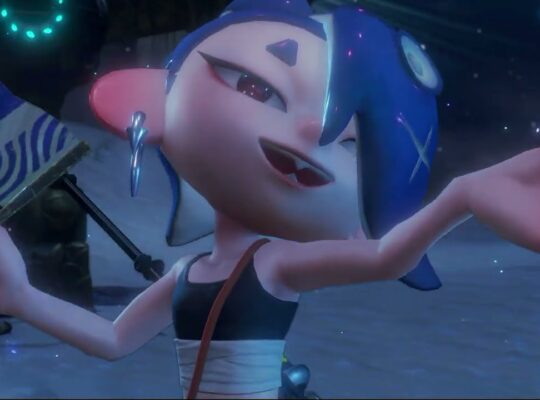 Splatoon Raiders – Raid Bowtlode Temple: Shiver of Deep Cut Sings Cutscene “Singing Is The Key”