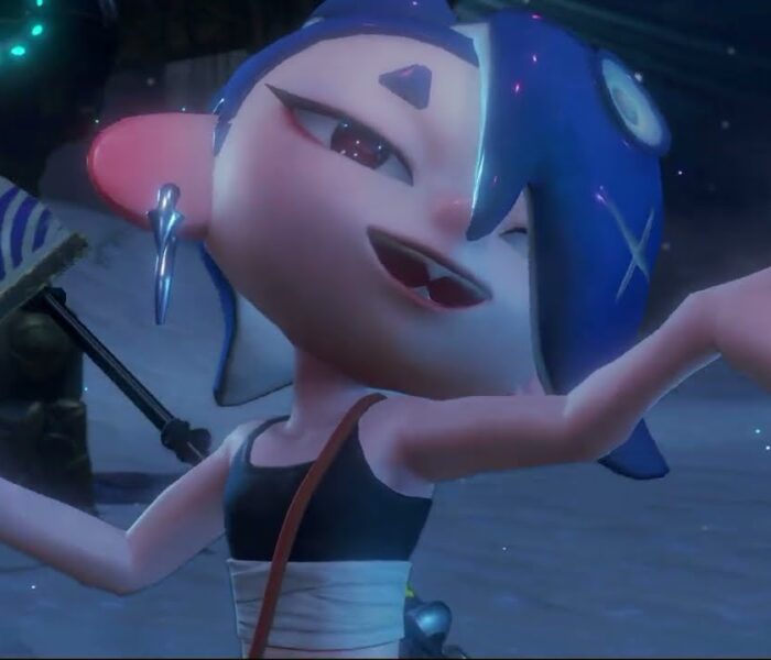 Splatoon Raiders – Raid Bowtlode Temple: Shiver of Deep Cut Sings Cutscene “Singing Is The Key”