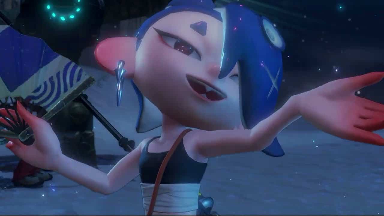 Splatoon Raiders – Raid Bowtlode Temple: Shiver of Deep Cut Sings Cutscene “Singing Is The Key”