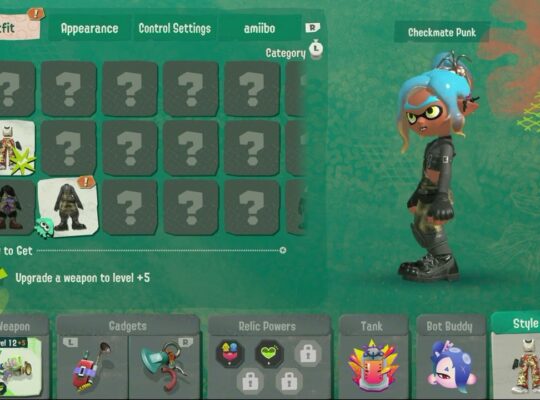 Splatoon Raiders – Hideout Ship: Checkmate Punk Outfit Appearance