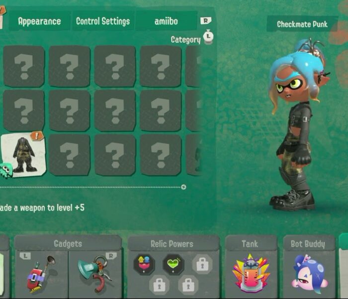 Splatoon Raiders – Hideout Ship: Checkmate Punk Outfit Appearance
