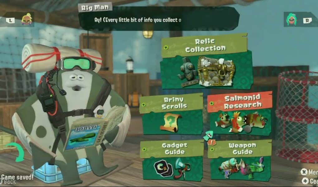 Splatoon Raiders – Hideout Ship: Hoard: Relic Collection, Briny Scrolls, Salmonid Research