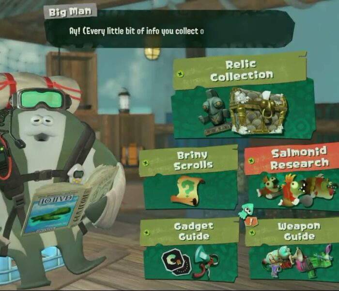 Splatoon Raiders – Hideout Ship: Hoard: Relic Collection, Briny Scrolls, Salmonid Research