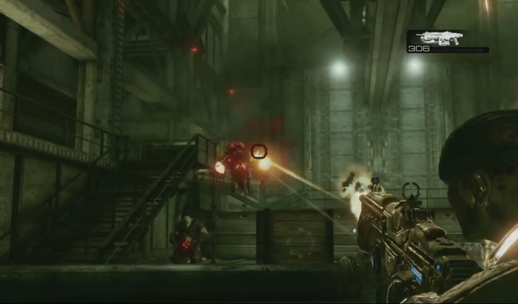 Gears of War 3 – Act 4 Bon Voyage: Escort The Submarine To The Water Dock 3/3 Doors Gameplay