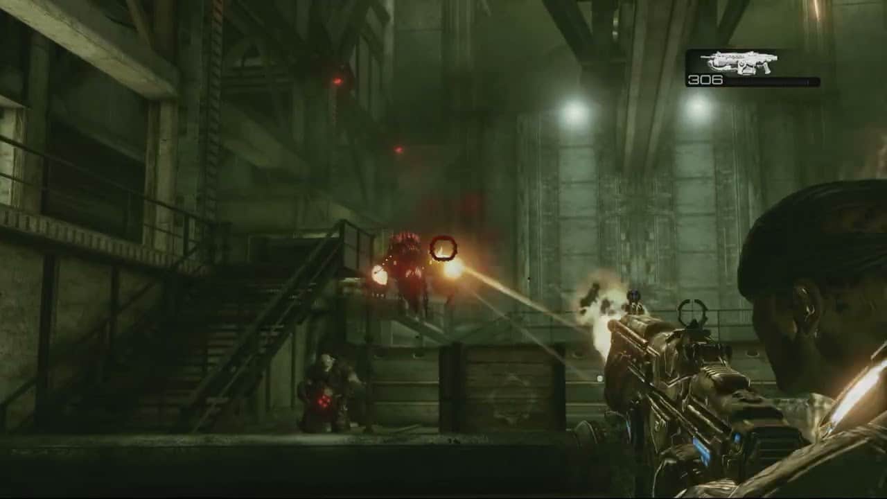Gears of War 3 – Act 4 Bon Voyage: Escort The Submarine To The Water Dock 3/3 Doors Gameplay