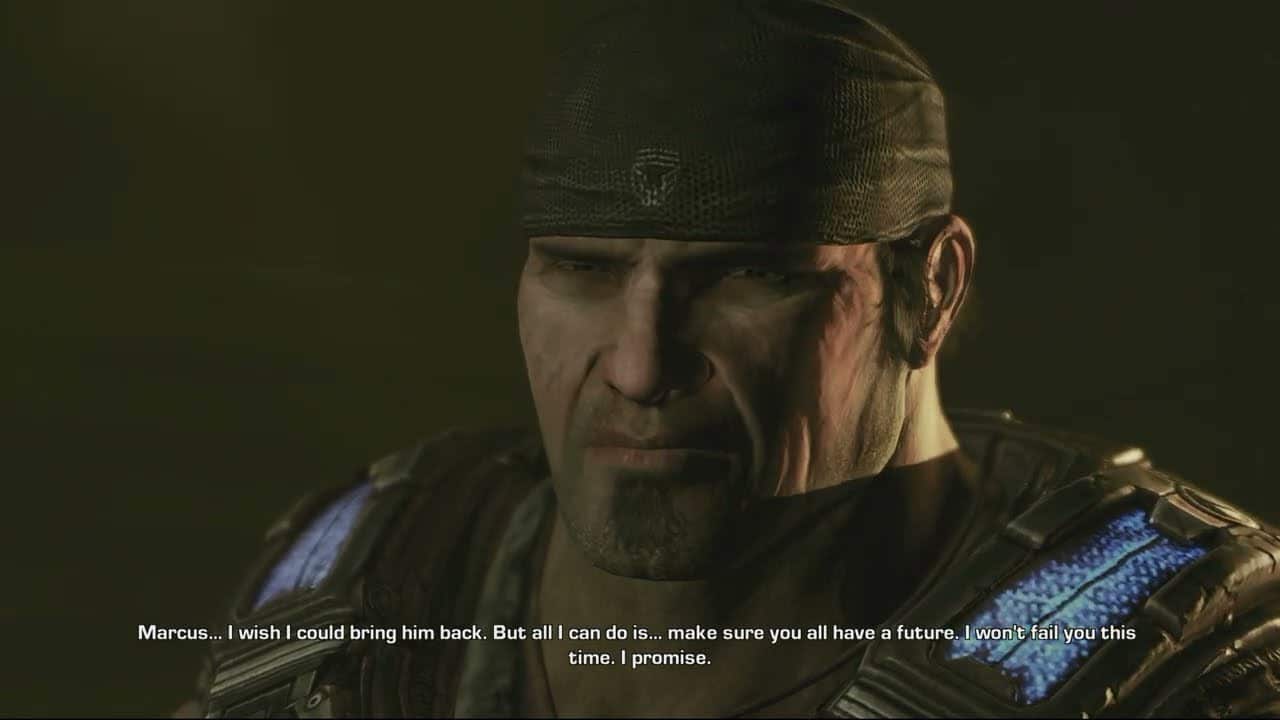Gears of War 3 – Act 5: Marcus Fenix Tells Adam Fenix (Father) That Dominic Santiago Died Cutscene
