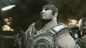 Gears of War 3 – Act 5: Marcus Fenix Talks with Father Adam Fenix After Years Have Past Cutscene