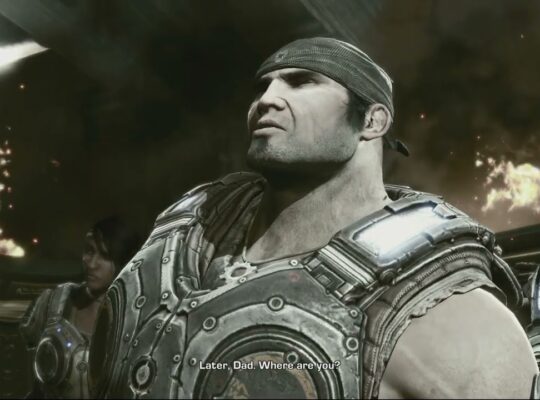 Gears of War 3 – Act 5: Marcus Fenix Talks with Father Adam Fenix After Years Have Past Cutscene