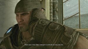 Gears of War 3 – Act 5 Ascension: Talk To Adam Fenix Cutscene | Repel Lambent Until Elevator Arrives