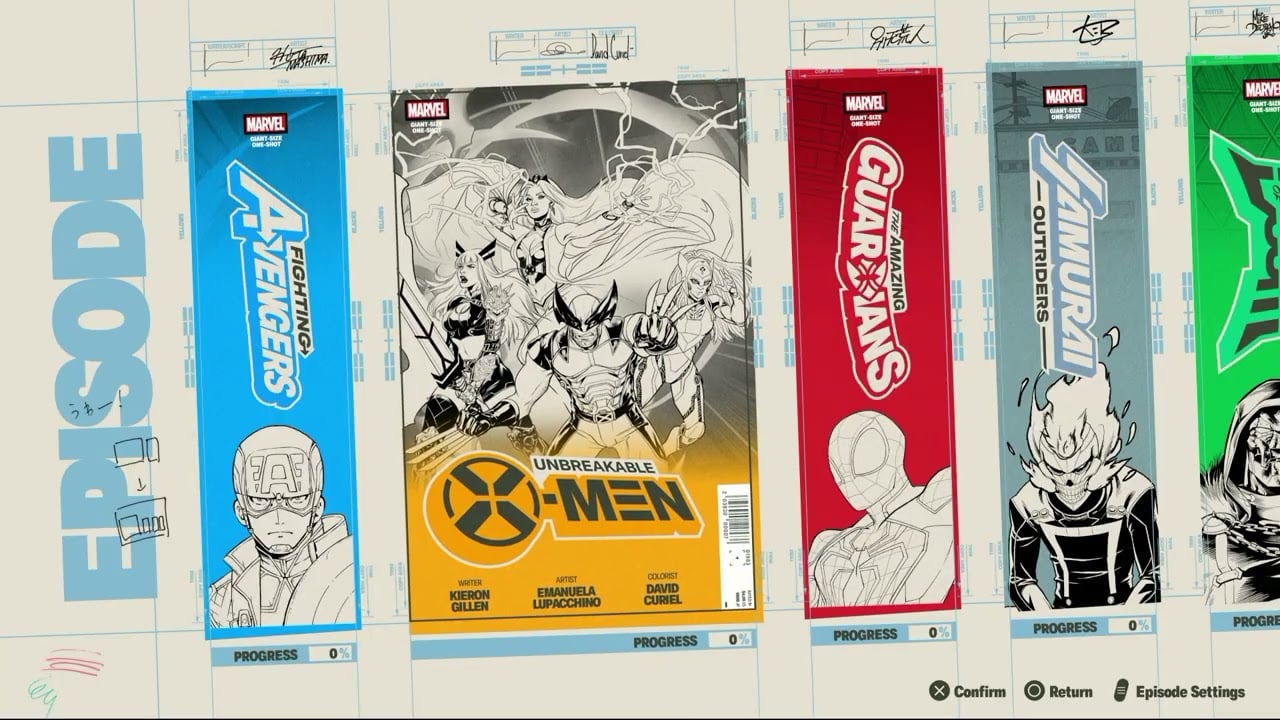 Marvel Tokon: Fighting Souls – About Episodes: Default Options: Avengers, Guardians, Outriders etc