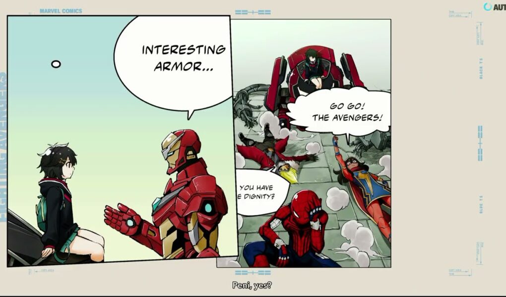 Marvel Tōkon: Fighting Souls – Fighting Avengers: Tony Stark Talks with Peni Parker Cutscene