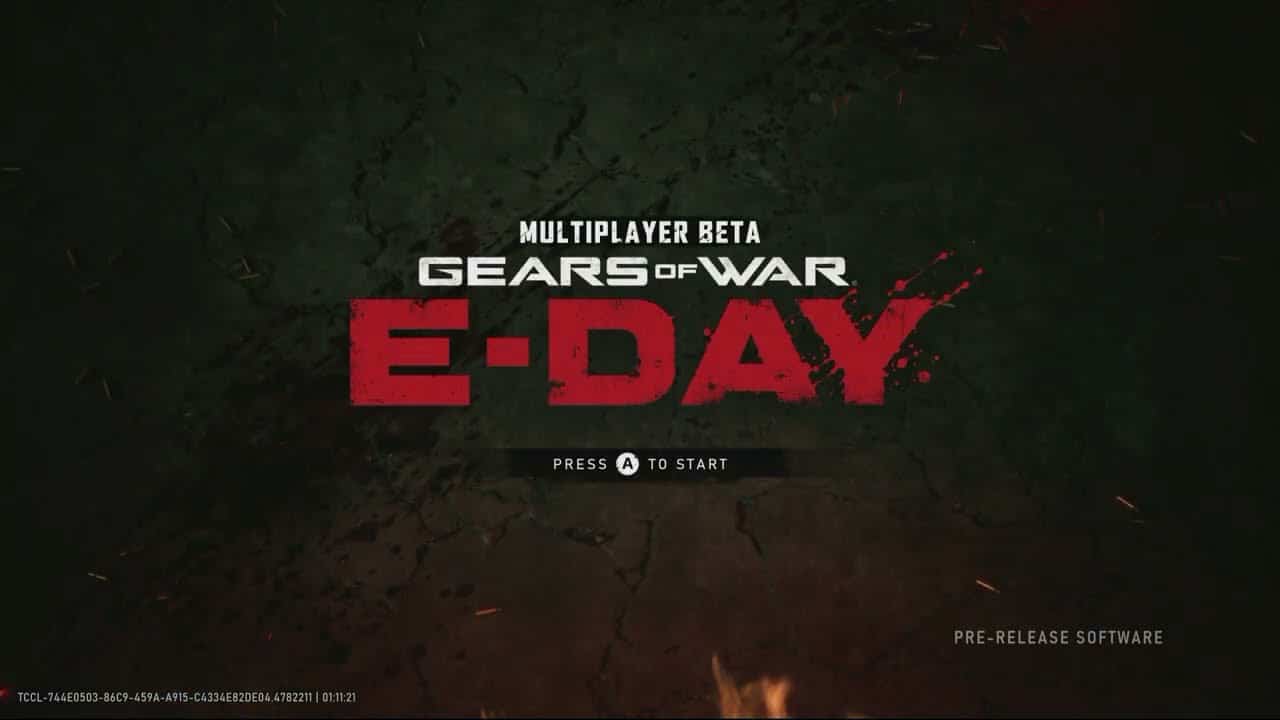 Gears of War: E Day Open Beta – “Welcome To The Multiplayer Beta” Initial Set Up Options