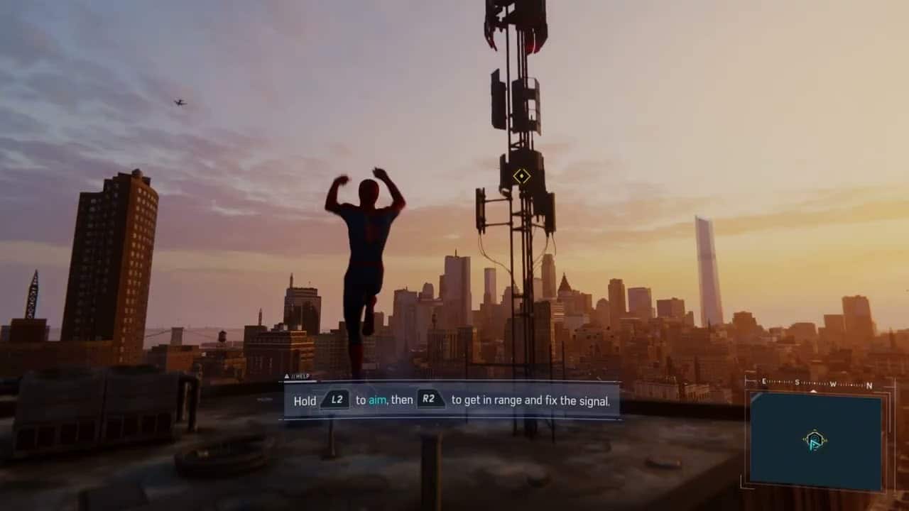 Marvel’s Spider Man – Keeping The Peace: Wall Run | Repair a Second Tower | Investigate RFID Signal