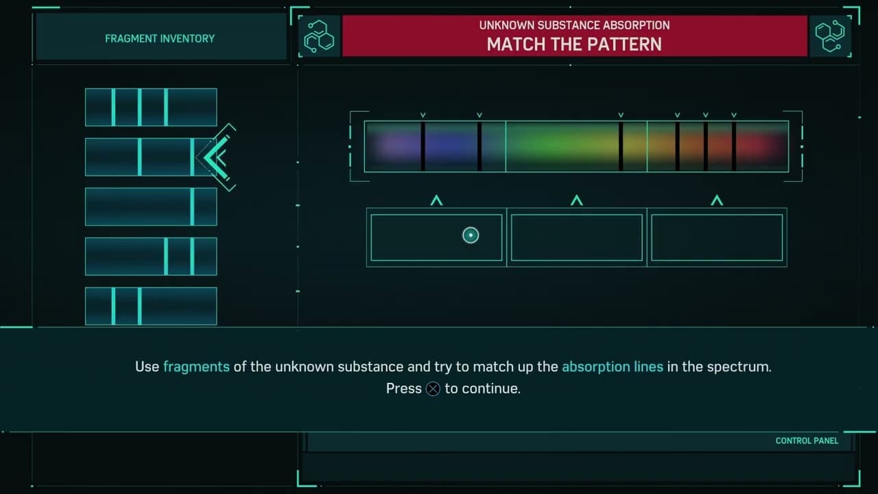 Marvel’s Spider Man – My OTHER Job: Work at Spectrograph Station: Match The Patterns Puzzle