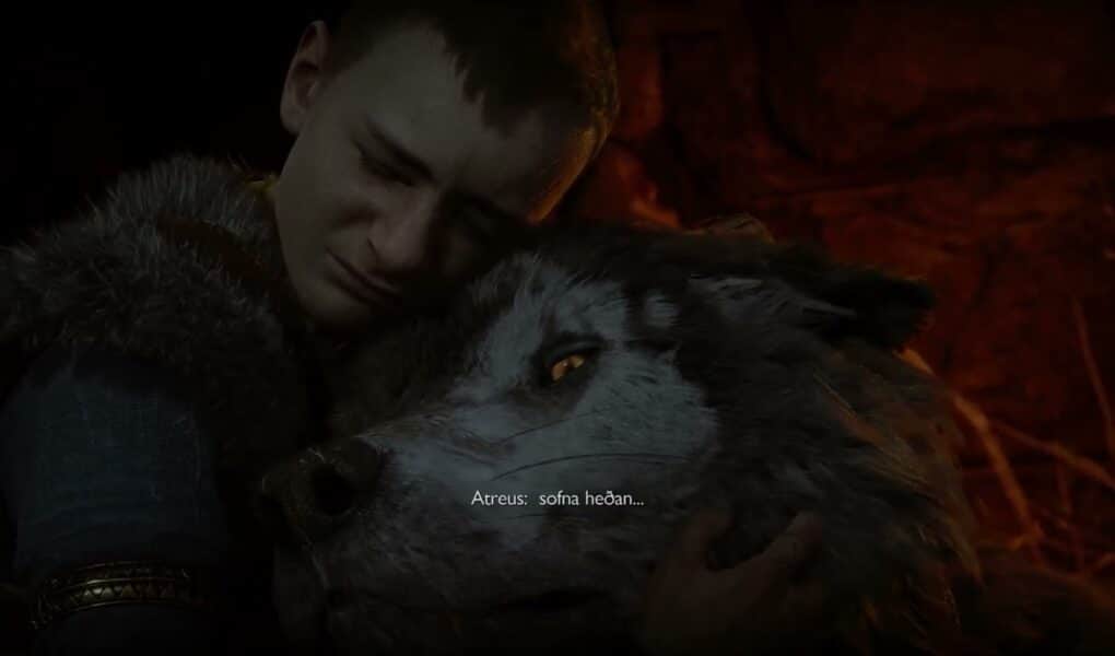 God of War Ragnarök – Surviving Fimbulwinter: Fenrir Dies In Atreus Arms Cutscene | PS5 Pro
