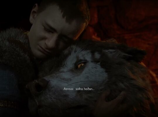 God of War Ragnarök – Surviving Fimbulwinter: Fenrir Dies In Atreus Arms Cutscene | PS5 Pro