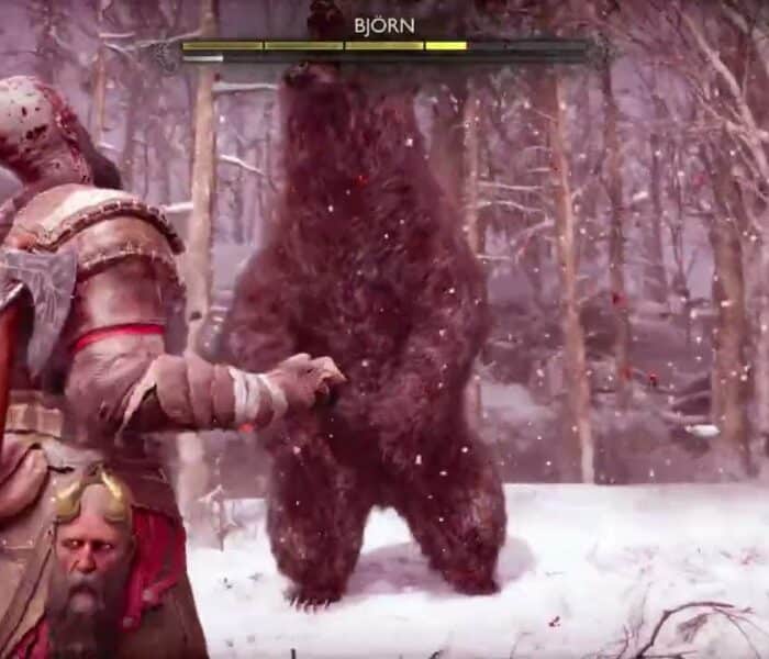 God of War Ragnarök – Surviving Fimbulwinter: Track Atreus: Slay Raiders In Camp | Defeat Bjorn