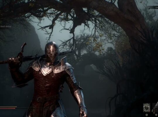 Mortal Shell 2 – Prologue: Village Outskirts: Cross Bridge: Fight Small and Large Rock Thrower Enemy