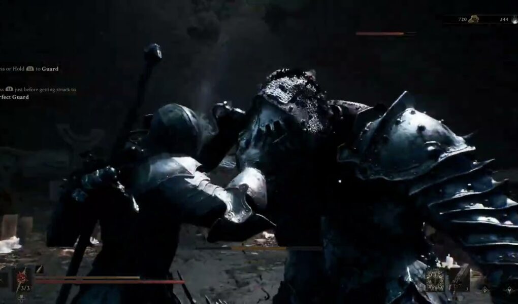 Mortal Shell 2 – Prologue: Guard Tutorials (Perfect Guard) Fight Brigand Cleaver Gameplay