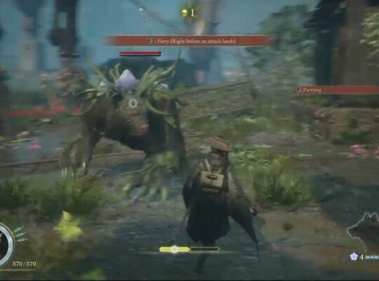 Beast of Reincarnation – Chapter 1: Parrying Tutorial Gameplay (Restores FP) Use Koo’s Bloom Arts