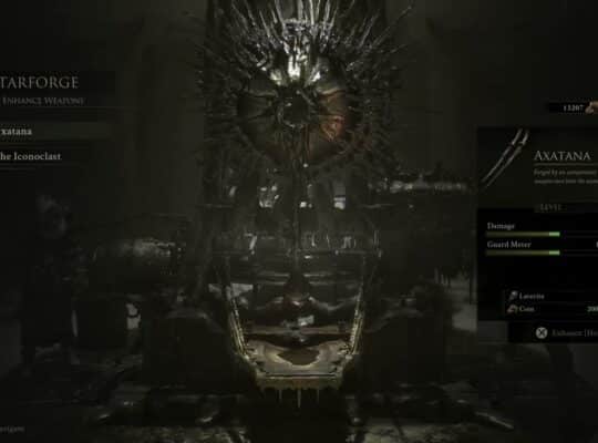 Mortal Shell 2 – The Marrow Keep: Franz The Tarforge Smith: Upgrade Axatana +10 | Upgrade Tarstones
