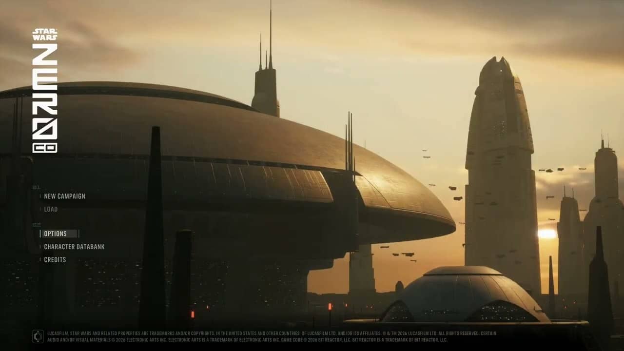 Star Wars Zero Company – Initial Default Options: Gameplay Graphics, Controls, Accessibility