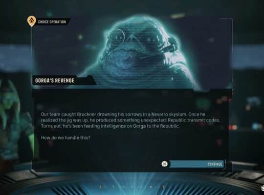 Star Wars Zero Company – The Den: The Holotable: Operations | Launch Gorga’s Revenge Choose Approach